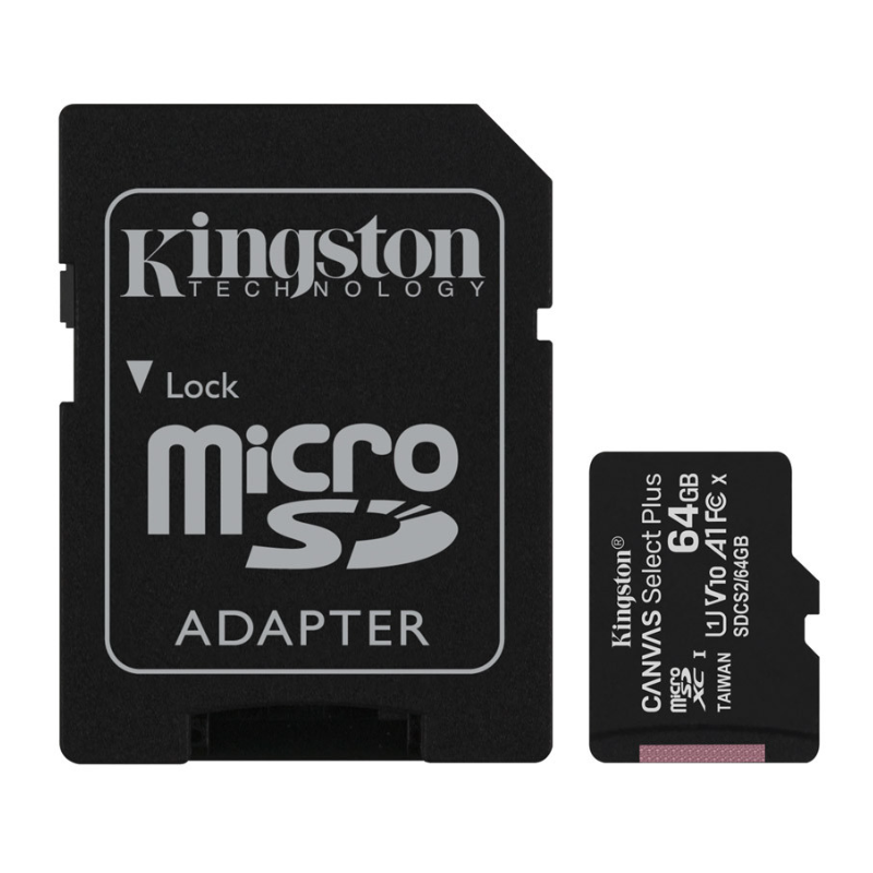 Spominska kartica KINGSTON Canvas Select Plus microSD 64GB