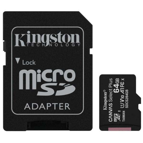 Spominska kartica KINGSTON Canvas Select Plus microSD 64GB