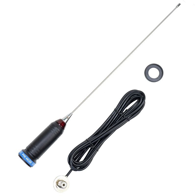 CB PNI ML50 antena, dolžina 48cm, 26-28MHz, 600W s priključnim kablom RG58 3,5 metra, brez vtiča PL259