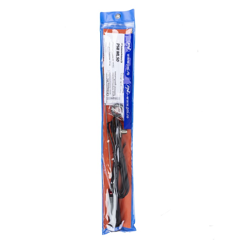 CB PNI ML50 antena, dolžina 48cm, 26-28MHz, 600W s priključnim kablom RG58 3,5 metra, brez vtiča PL259