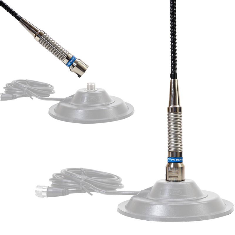 CB PNI ML90 antena 26-30MHz, 71 cm, 150W, brezžična, združljiva s katero koli povezavo PL259