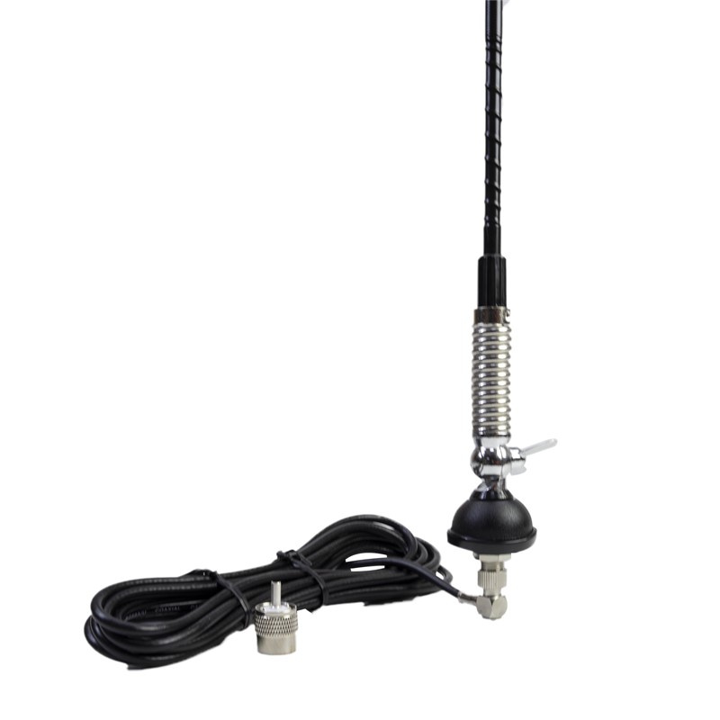 CB PNI S60 antena z metuljčkom, dolžina konice 59 cm, z nosilcem, 4 m kablom in PL vtičem, steklena vlakna
