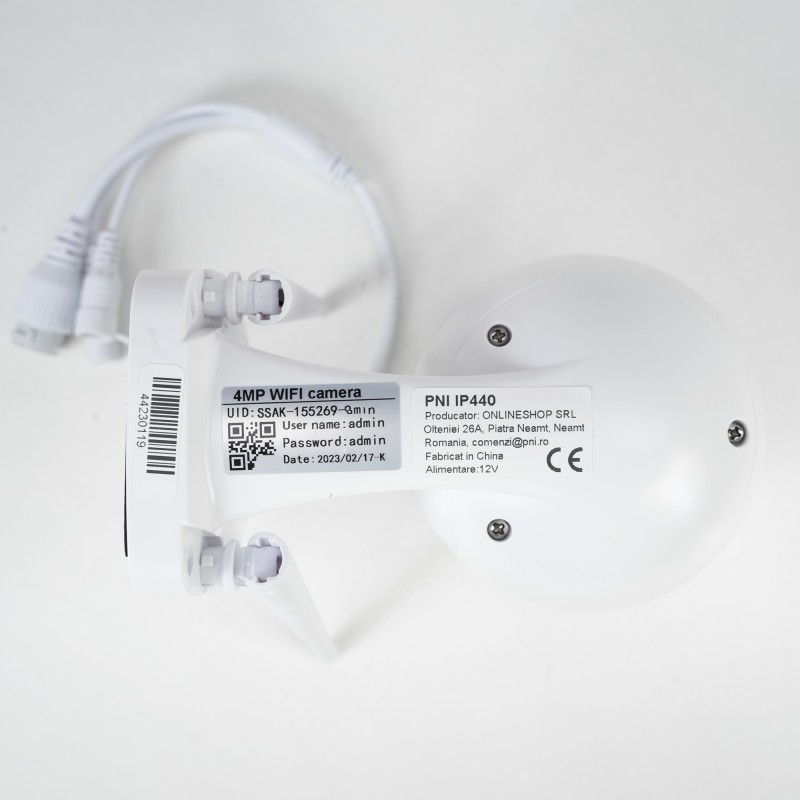 IP440 WiFi brezžična nadzorna kamera, 4MP, CAMhi, Rabljen – servisno pregledan in testiran.