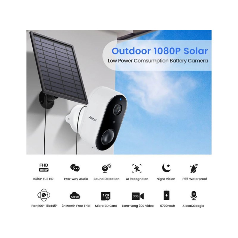 GO1 & SP brezžična zunanja kamera s baterijo za polnjenje in solarni panel