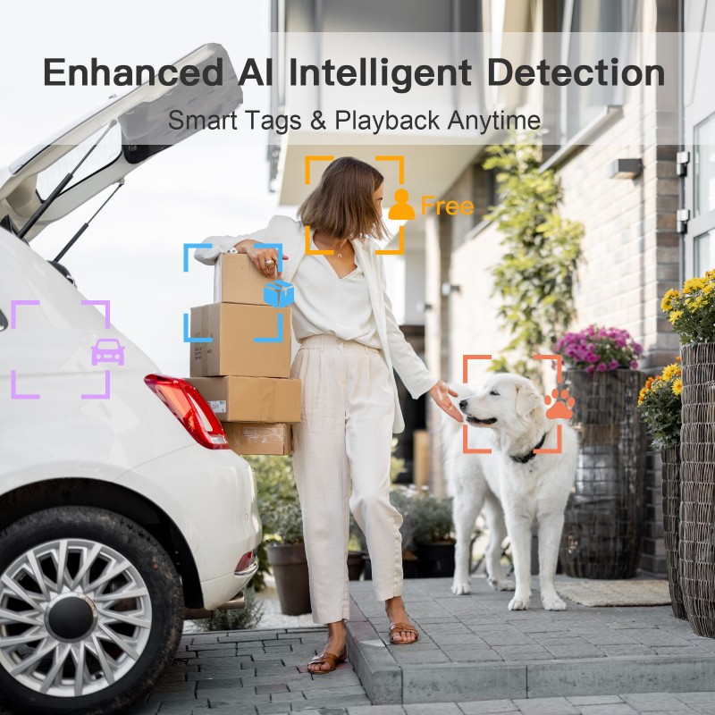GO2T zunanja kamera na baterije s sončnim panelom in SP2 (2,4 GHz Wi-Fi)
