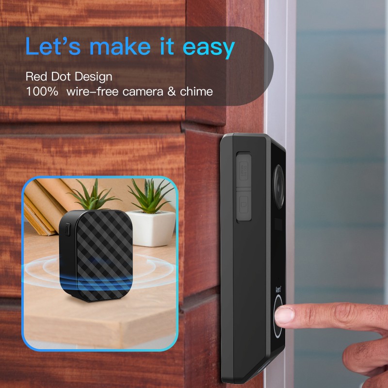 P10 pametni brezžični video zvonec z dvojno 2K Ultra HD kamero