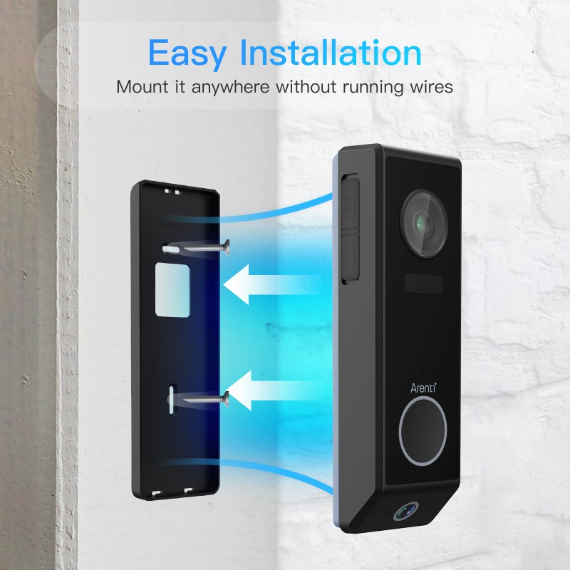 P10 pametni brezžični video zvonec z dvojno 2K Ultra HD kamero