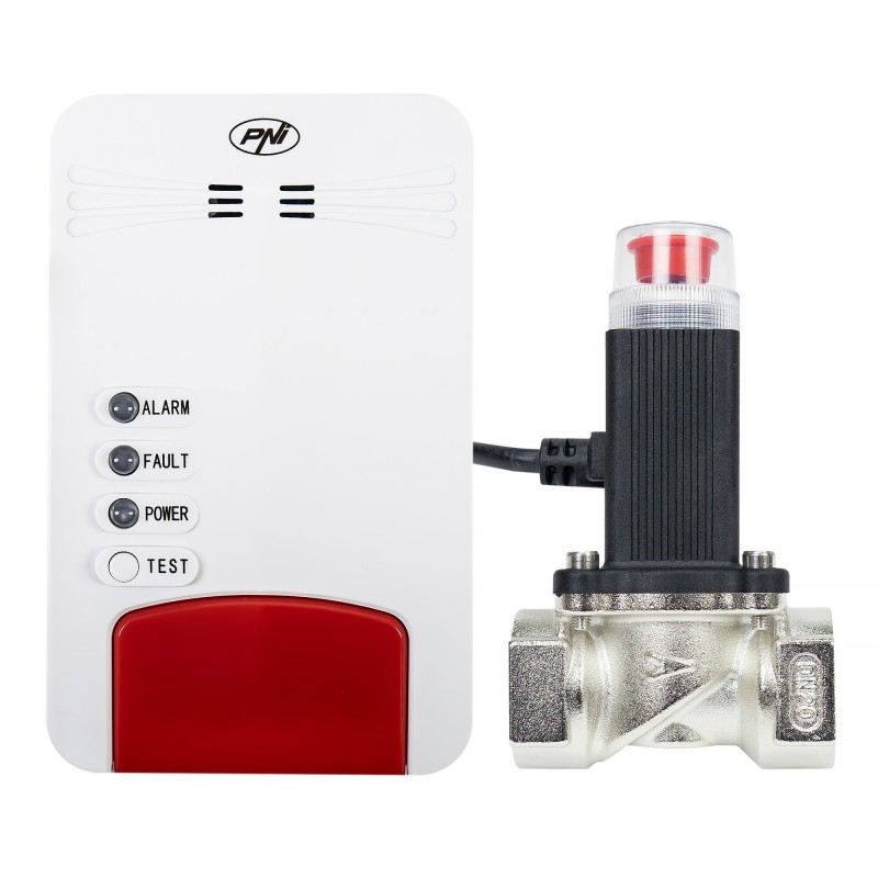 Komplet plinskega senzorja in elektromagnetnega ventila PNI Safe House Dual Gas 250LR