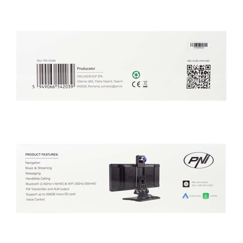 Avtomobilski monitor D1026 z DVR