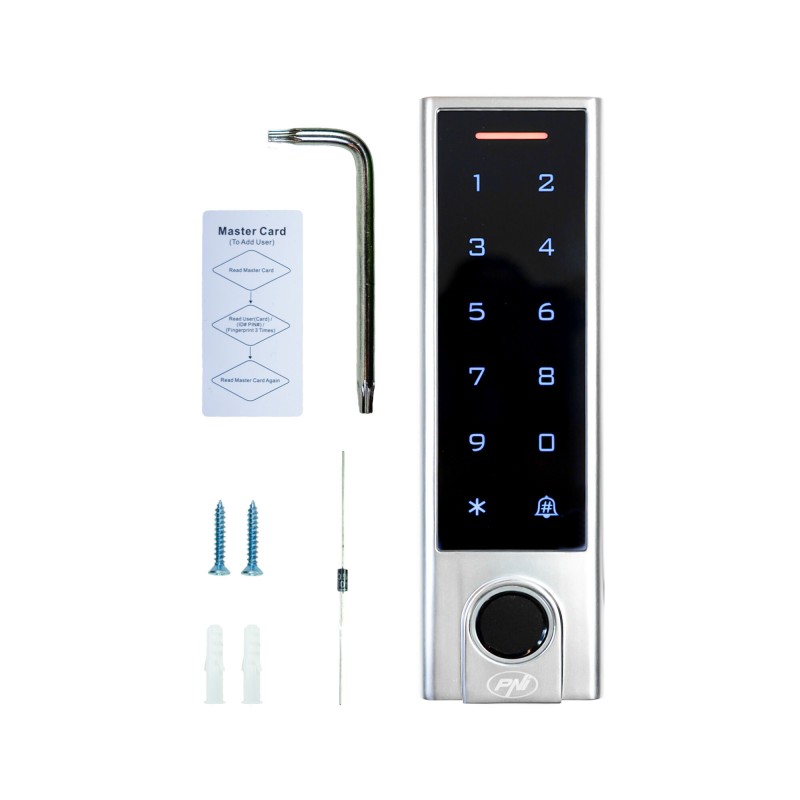 DK350  Tipkovnica za kontrolo dostopa WiFi, prstni odtis, PIN, RFID kartica, IP66, aplikacija