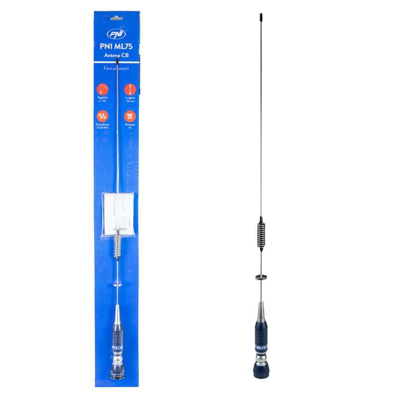 CB antena PNI ML75, dolžina 75cm, 26-28MHz, 300W, zložljiva, brez dodatkov