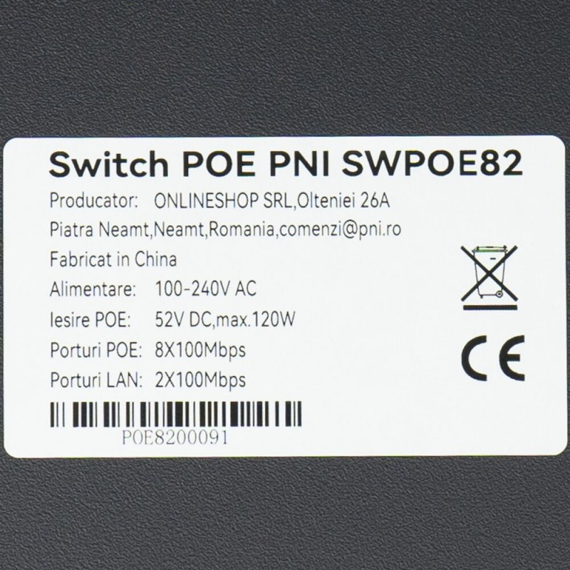 PNI Stikalo POE SWPOE82 8port