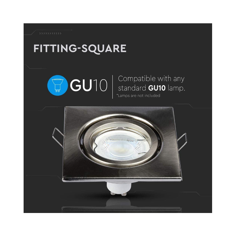 V-TAC VT-7227 3473, Vgradnja reflektorja GU10, nikelj