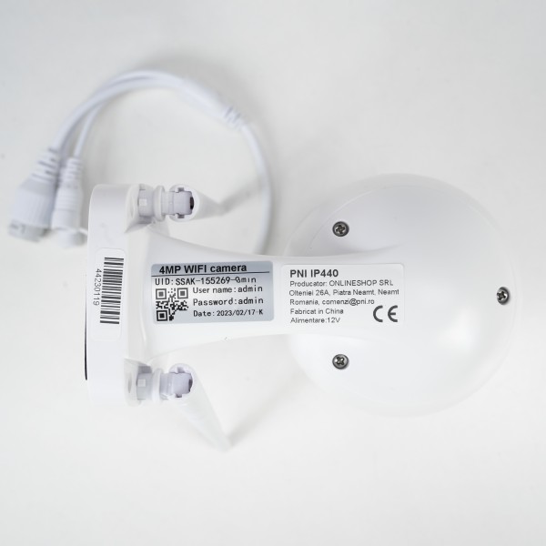 IP440 WiFi brezžična nadzorna kamera, 4MP, CAMhi, Rabljen – servisno pregledan in testiran.