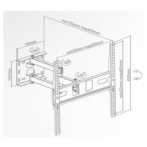 Superior nosilec za TV SUPSTV003 32