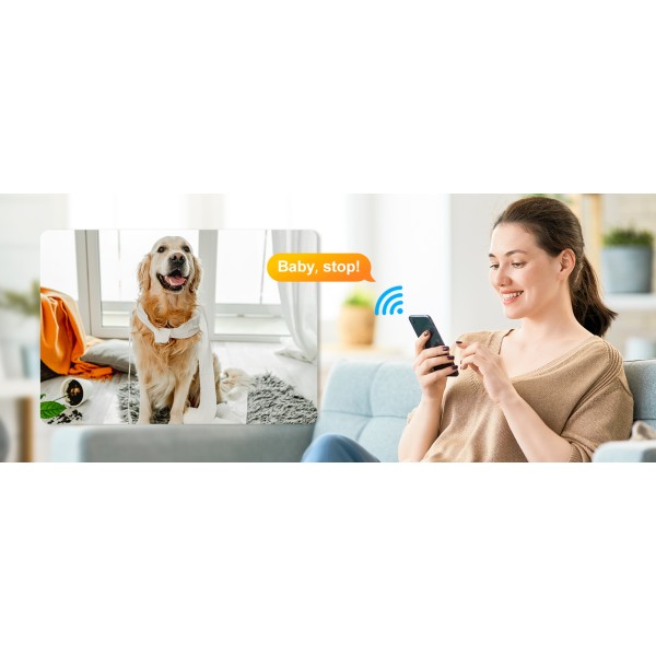 Petcam1T Kamera za priboljške za pse z dvopasovnim Wi-Fi-jem 2,4 in 5,8 GHz