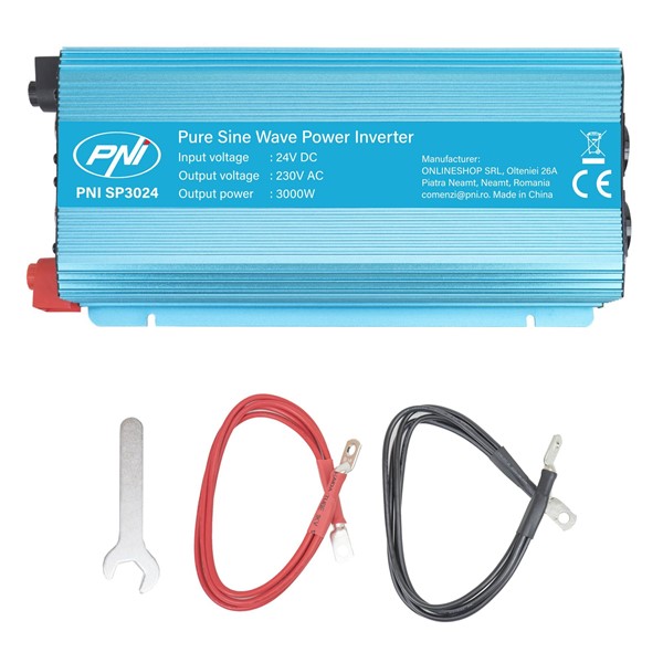 Napetostni pretvornik PNI SP3024 24V napajalnik 230V izhod 3000W čisti sinusni val