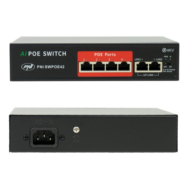 PNI Stikalo POE SWPOE42 4port