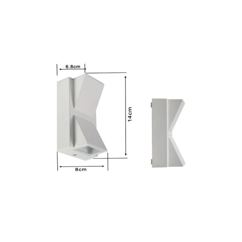 ES04, LED stenska svetilka dvojni snop 10W IP55