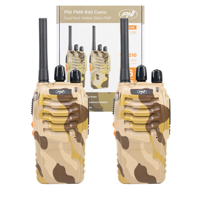 Prenosna radijska postaja PNI PMR R40 Camo, komplet z 2 kosoma